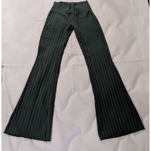 Offline by Aerie High Waisted Ribbed Flare Leggings Lounge Pants Medium Green